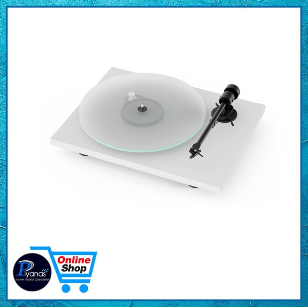 เครื่องเล่นแผ่นเสียง PROJECT:T-1 BLUETOOTH (พร้อมหัวเข็ม ORTOFON รุ่น OM5E) (สีขาว)